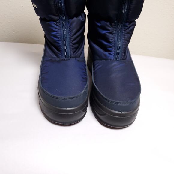 NWT PAJAR Navy Puffer Faux Fur Waterproof Insulated Tall Snow Boots Sz 10 - Picture 13 of 16